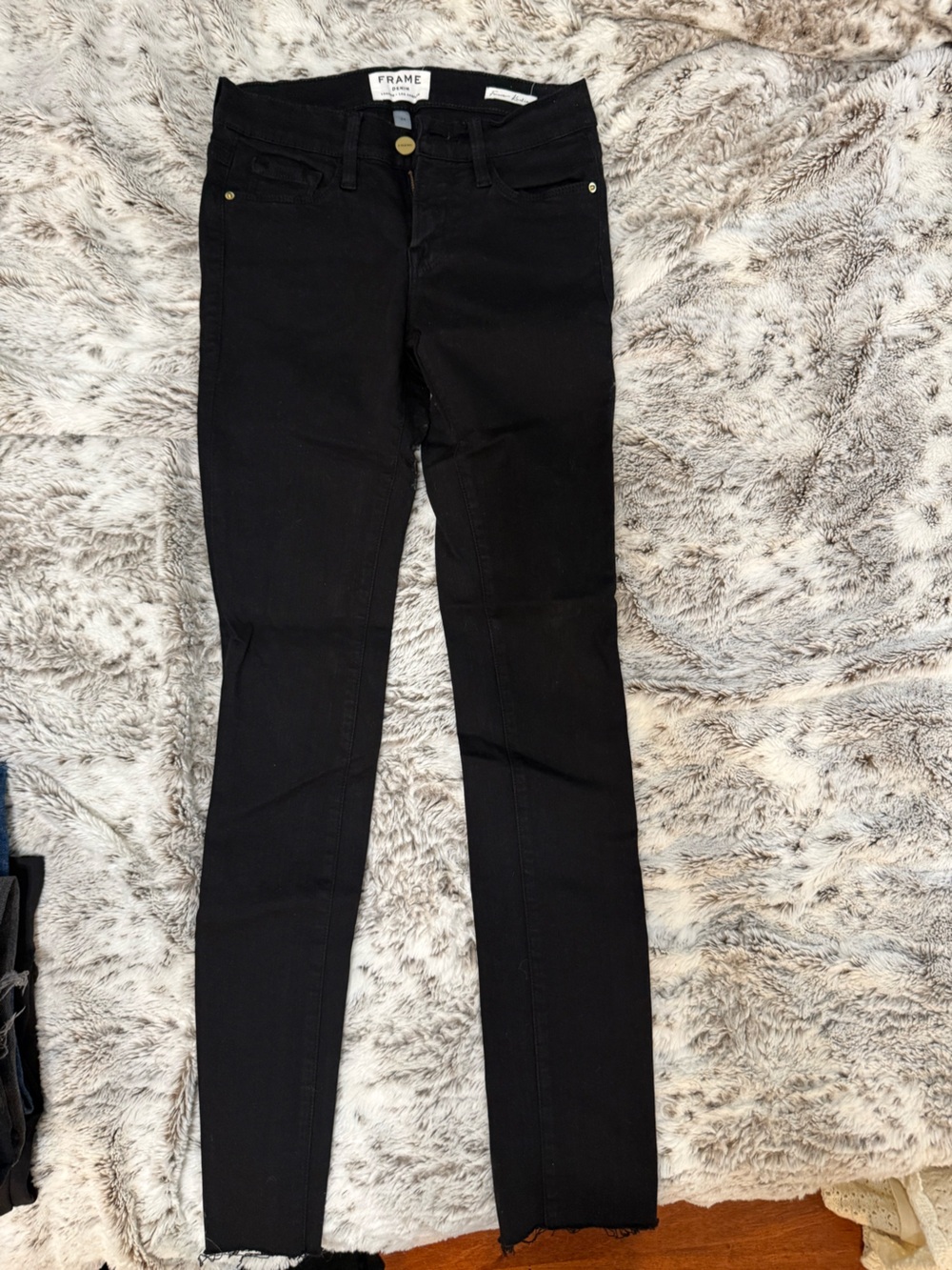 Frame Denim Black Skinny Jeans